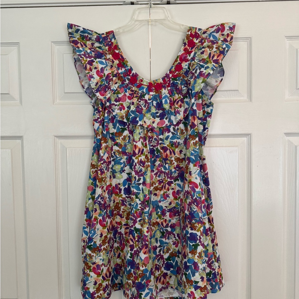 Mi Golondrina Multicolor Floral Dress